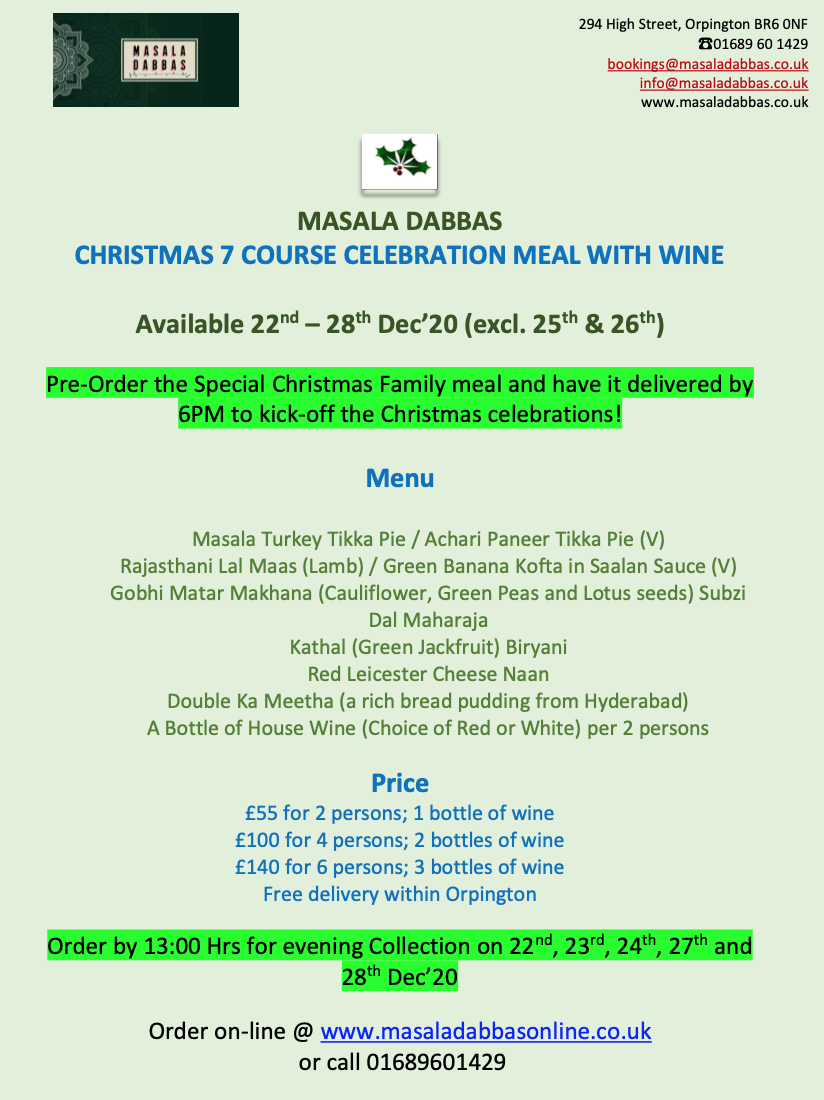 Christmas menu with WIne Christmas menu with WIne