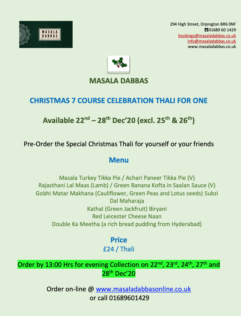Christmas thali Christmas thali